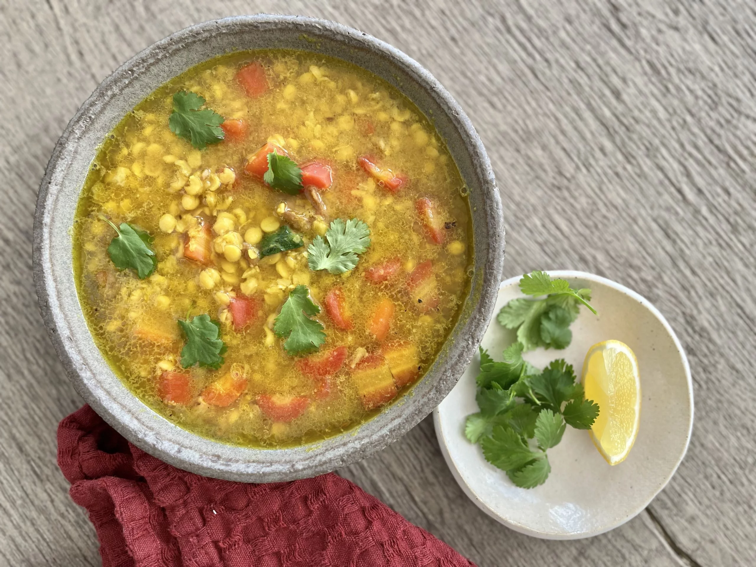 Chana Dal and Carrot Soup